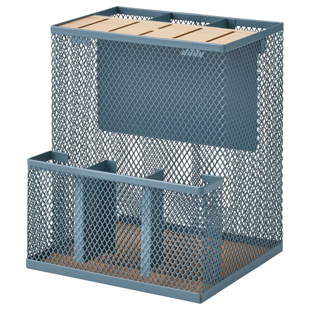 IKEA VIMPELFISK (ИКЕА ВИМПЕЛФИСК) — Блок для ножей, бамбук/серо-бирюзовый