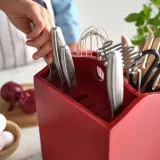 IKEA HAVSMAL (ИКЕА ХАВСМАЛ) — Блок для ножей, коричневый и красный — фото 2