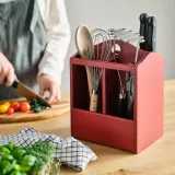 IKEA HAVSMAL (ИКЕА ХАВСМАЛ) — Блок для ножей, коричневый и красный — фото 3
