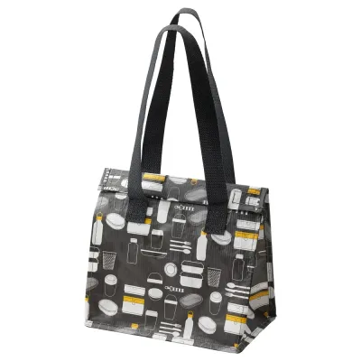 IKEA FLADDRIG (ИКЕА ФЛАДДРИГ) — Сумка для ланча, серый дизайн, 25x16x27 см