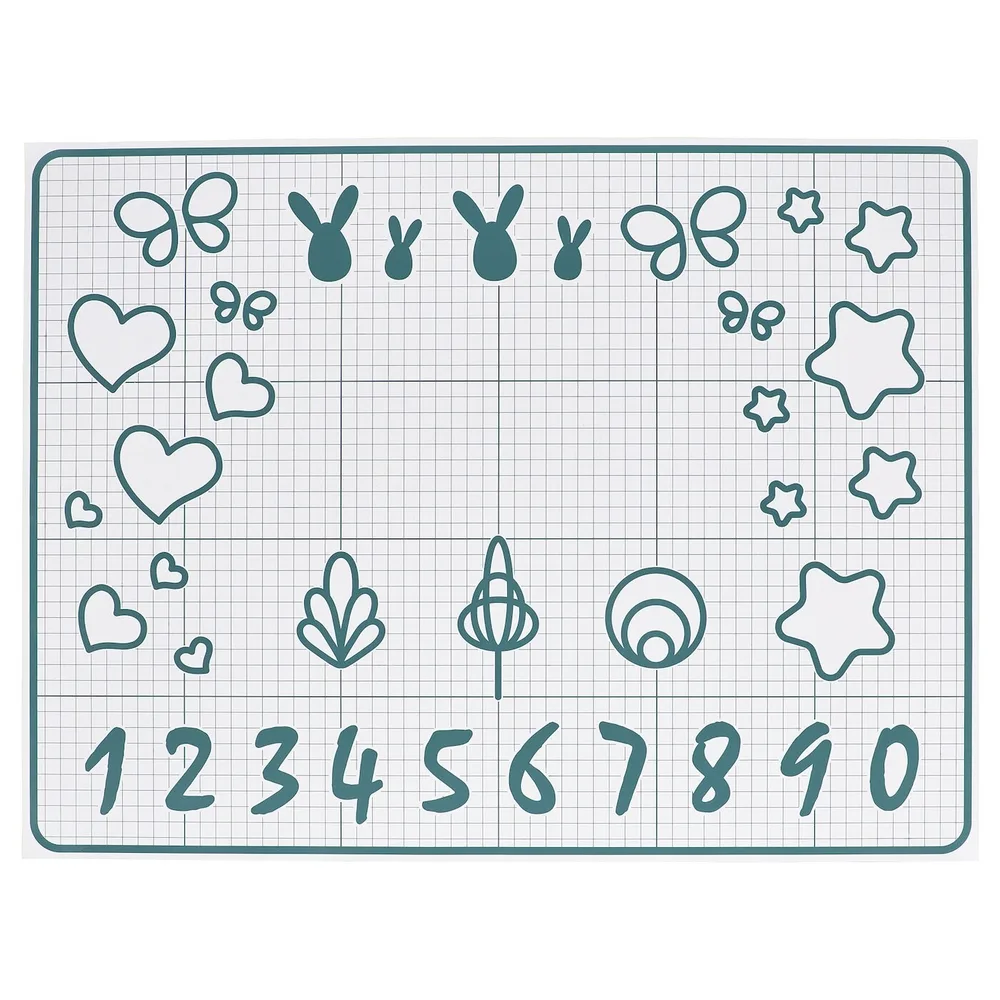 IKEA BAKTRADITION (ИКЕА БАКТРАДИТИОН) — Силиконовый коврик, белый/бирюзовый, 61x46 см