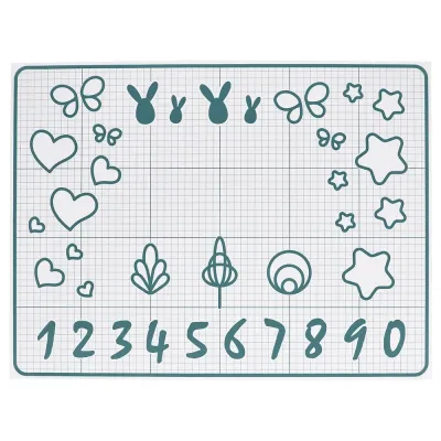IKEA BAKTRADITION (ИКЕА БАКТРАДИТИОН) — Силиконовый коврик, белый/бирюзовый, 61x46 см