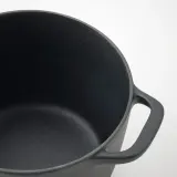 IKEA VARDAGEN (ИКЕА ВАРДАГЕН) — Кастрюля с крышкой, эмалированный чугун Матовый/черный, 5 л — фото 6