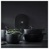 IKEA VARDAGEN (ИКЕА ВАРДАГЕН) — Кастрюля с крышкой, эмалированный чугун Матовый/черный, 5 л — фото 7