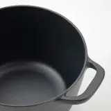 IKEA VARDAGEN (ИКЕА ВАРДАГЕН) — Кастрюля с крышкой, эмалированный чугун Матовый/черный, 3 л — фото 8