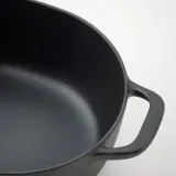 IKEA VARDAGEN (ИКЕА ВАРДАГЕН) — Кастрюля с крышкой, эмалированный чугун Матовый/черный, 5 л — фото 8