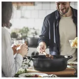 IKEA VARDAGEN (ИКЕА ВАРДАГЕН) — Кастрюля с крышкой, эмалированный чугун Матовый/черный, 6,5 л — фото 4