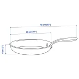 IKEA SENSUELL (ИКЕА СЕНСУЕЛЛ) — Сковорода, нержавеющая сталь/серая, 28 см — фото 7