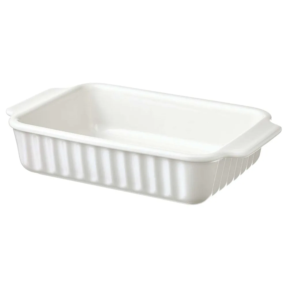 IKEA POETISK (ИКЕА ПОЕТИСК) — Жаропрочное блюдо, сливки, 30x20 см