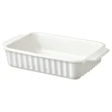 IKEA POETISK (ИКЕА ПОЕТИСК) — Жаропрочное блюдо, сливки, 30x20 см — фото 1
