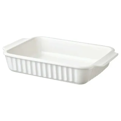 IKEA POETISK (ИКЕА ПОЕТИСК) — Жаропрочное блюдо, крем, 34x23 см