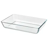IKEA MIXTUR (ИКЕА МИКСТУР) — Жаропрочное блюдо, прозрачное стекло, 35x25 см — фото 1