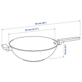 IKEA MIDDAGSMAT (ИКЕА МИДДАГСМАТ) — Вок, антипригарное покрытие/нержавеющая сталь, 32 см — фото 8