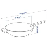 IKEA MIDDAGSMAT (ИКЕА МИДДАГСМАТ) — Вок, антипригарное покрытие/нержавеющая сталь, 28 см — фото 7