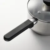 IKEA MIDDAGSMAT (ИКЕА МИДДАГСМАТ) — Кастрюля с крышкой, прозрачное стекло/нержавеющая сталь, 2 л — фото 3