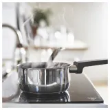 IKEA MIDDAGSMAT (ИКЕА МИДДАГСМАТ) — Кастрюля с крышкой, антипригарное покрытие прозрачное стекло/нержавеющая сталь, 1 л — фото 4