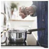 IKEA MIDDAGSMAT (ИКЕА МИДДАГСМАТ) — Кастрюля с крышкой, антипригарное покрытие прозрачное стекло/нержавеющая сталь, 1 л — фото 5