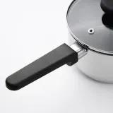 IKEA MIDDAGSMAT (ИКЕА МИДДАГСМАТ) — Кастрюля с крышкой, антипригарное покрытие прозрачное стекло/нержавеющая сталь, 2 л — фото 2