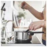 IKEA MIDDAGSMAT (ИКЕА МИДДАГСМАТ) — Кастрюля с крышкой, антипригарное покрытие прозрачное стекло/нержавеющая сталь, 2 л — фото 7