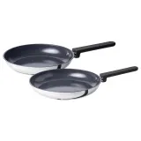 IKEA MIDDAGSMAT (ИКЕА МИДДАГСМАТ) — Сковороды, 2 штуки, антипригарное покрытие/нержавеющая сталь — фото 1