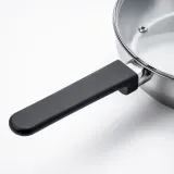 IKEA MIDDAGSMAT (ИКЕА МИДДАГСМАТ) — Сковорода с крышкой, прозрачное стекло/нержавеющая сталь, 24 см — фото 3
