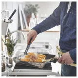 IKEA MIDDAGSMAT (ИКЕА МИДДАГСМАТ) — Сковорода-гриль, антипригарное покрытие/нержавеющая сталь, 28x28 см — фото 4
