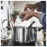 IKEA MIDDAGSMAT (ИКЕА МИДДАГСМАТ) — Кастрюля с крышкой, прозрачное стекло/нержавеющая сталь, 5 л — фото 2
