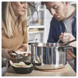 IKEA MIDDAGSMAT (ИКЕА МИДДАГСМАТ) — Кастрюля с крышкой, прозрачное стекло/нержавеющая сталь, 5 л — фото 6