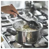 IKEA MIDDAGSMAT (ИКЕА МИДДАГСМАТ) — Кастрюля с крышкой, прозрачное стекло/нержавеющая сталь, 3 л — фото 4