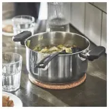 IKEA MIDDAGSMAT (ИКЕА МИДДАГСМАТ) — Кастрюля с крышкой, прозрачное стекло/нержавеющая сталь, 3 л — фото 7