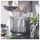 IKEA MIDDAGSMAT (ИКЕА МИДДАГСМАТ) — Кастрюля с крышкой, прозрачное стекло/нержавеющая сталь, 10 л — фото 5