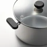 IKEA MIDDAGSMAT (ИКЕА МИДДАГСМАТ) — Кастрюля с крышкой, прозрачное стекло/нержавеющая сталь, 10 л — фото 7