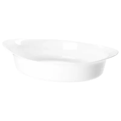 IKEA LÄTTVIKTIG (ИКЕА ЛЭТТВИКТИГ) — Блюдо жаропрочное, белое, 30x19 см