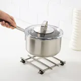 IKEA LÄMPLIG (ИКЕА ЛЭМПЛИГ) — Блюдце, нержавеющая сталь, 18x18 см — фото 2