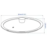 IKEA KLOCKREN (ИКЕА КЛОСКРЕН) — Крышка для сковороды, стекло, 29 см — фото 7