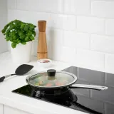IKEA KLOCKREN (ИКЕА КЛОСКРЕН) — Крышка для сковороды, стекло, 25 см — фото 2