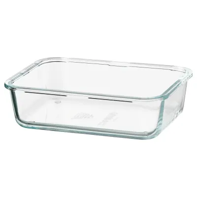 IKEA IKEA 365+ (ИКЕА ИКЕА 365+) — Контейнер для пищевых продуктов, прямоугольный/стеклянный, 1,0 л