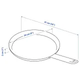 IKEA IKEA 365+ (ИКЕА ИКЕА 365+) — Сковорода для блинов, нержавеющая сталь/ антипригарное покрытие, 24 см — фото 8