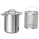 IKEA IKEA 365+ (ИКЕА ИКЕА 365+) — Кастрюля со вставкой, нержавеющая сталь, 5,0 л — фото 1