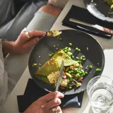 IKEA HEMLAGAD (ИКЕА ХЕМЛАГАД) — Сковорода для блинов, антипригарное покрытие черная, 25 см — фото 6