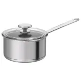 IKEA HEMKOMST (ИКЕА ХЕМКОМСТ) — Кастрюля с крышкой, нержавеющая сталь/стекло, 2 л — фото 1