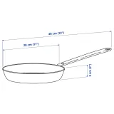 IKEA HEMKOMST (ИКЕА ХЕМКОМСТ) — Сковорода, нержавеющая сталь, антипригарное покрытие, 28 см — фото 8