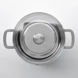 IKEA HEMKOMST (ИКЕА ХЕМКОМСТ) — Кастрюля с крышкой, нержавеющая сталь/стекло, 10 л — фото 4
