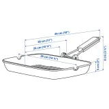 IKEA GRILLA (ИКЕА ГРИЛЛА) — Сковорода-гриль, антипригарное покрытие, 36x26 см — фото 7