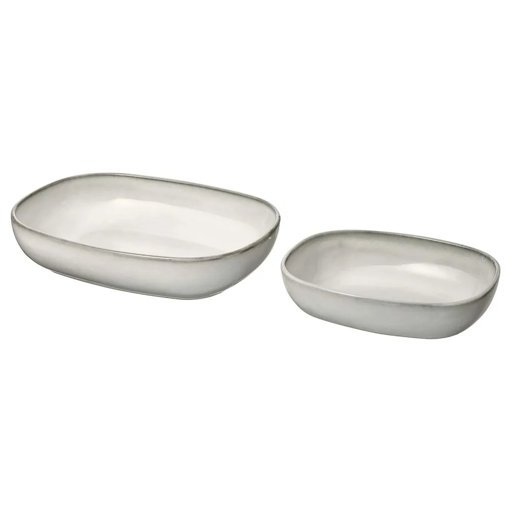 IKEA GLADELIG (ИКЕА ГЛАДЕЛИГ) — Жаропрочное блюдо, 2 штуки, серое