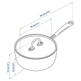 IKEA FINMAT (ИКЕА ФИНМАТ) — Кастрюля с крышкой, медь/нержавеющая сталь, 1,5 л — фото 7