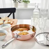 IKEA FINMAT (ИКЕА ФИНМАТ) — Сковорода с крышкой, медь/нержавеющая сталь, 25 см — фото 3
