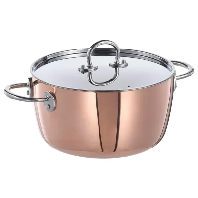IKEA FINMAT (ИКЕА ФИНМАТ) — Кастрюля с крышкой, медь/нержавеющая сталь, 3 л