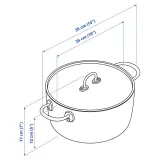 IKEA FINMAT (ИКЕА ФИНМАТ) — Кастрюля с крышкой, медь/нержавеющая сталь, 5 л — фото 6