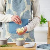 IKEA FÄRGKLAR (ИКЕА ФЭРГКЛАР) — Термостойкое блюдо с крышкой, матовое светло-серое, 0,2 л — фото 4
